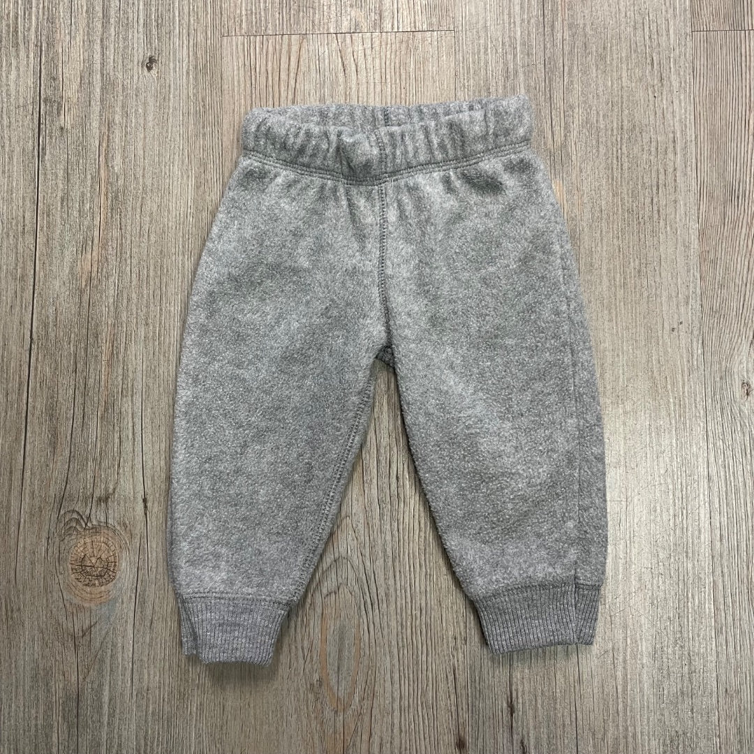 Grey Carters Fleece Baby Pants, 6M
