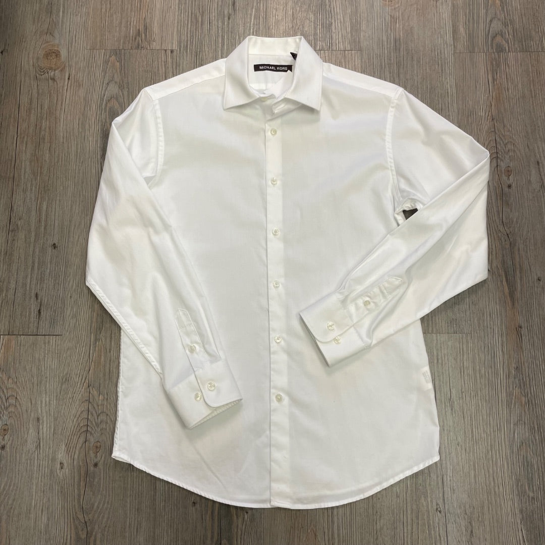 White Michael Kors LS Dress Shirt, 16Y