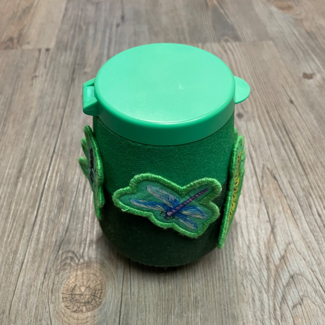 Green Lovevery Fuzzy Bug Shrub Toy, 12M