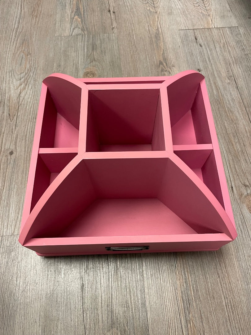 Pink Wooden Organizer, Pre-owned