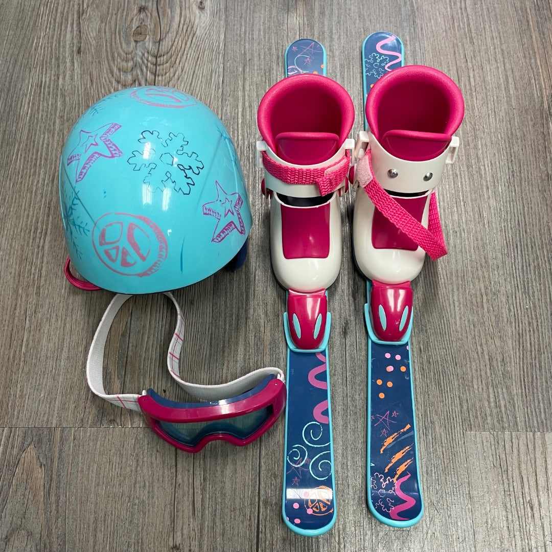 Blue American Girl Doll Ski Set, 18 inch Doll
