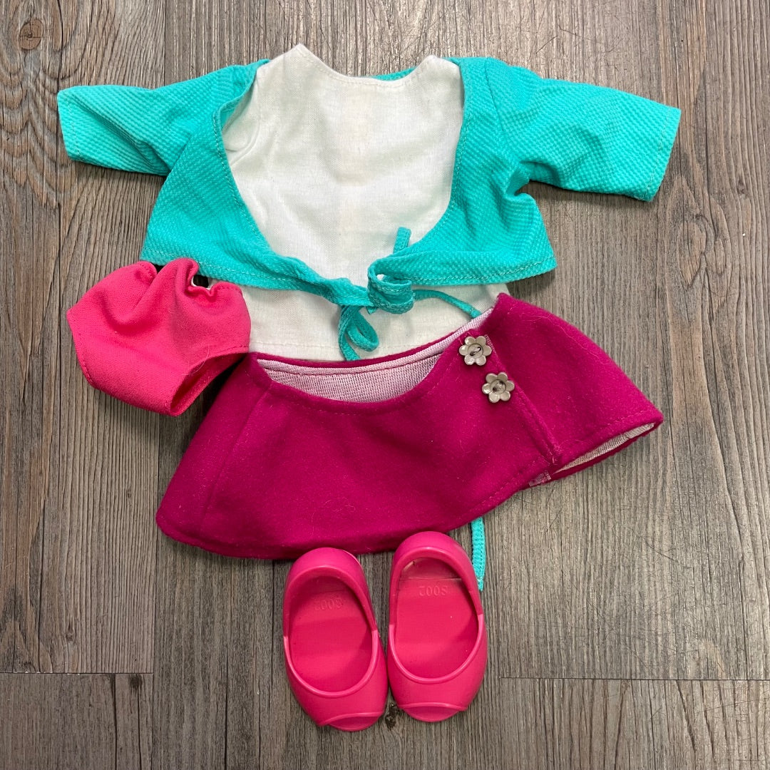 Pink Blue White Our Generation Doll Clothing Set, 18 Inch Doll