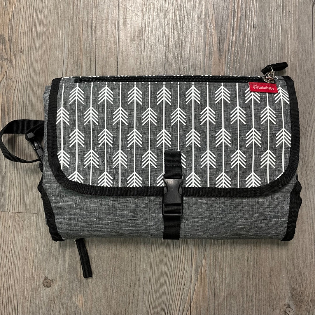 Grey Lekebaby Diaper portable changing Pad, Pre-owned