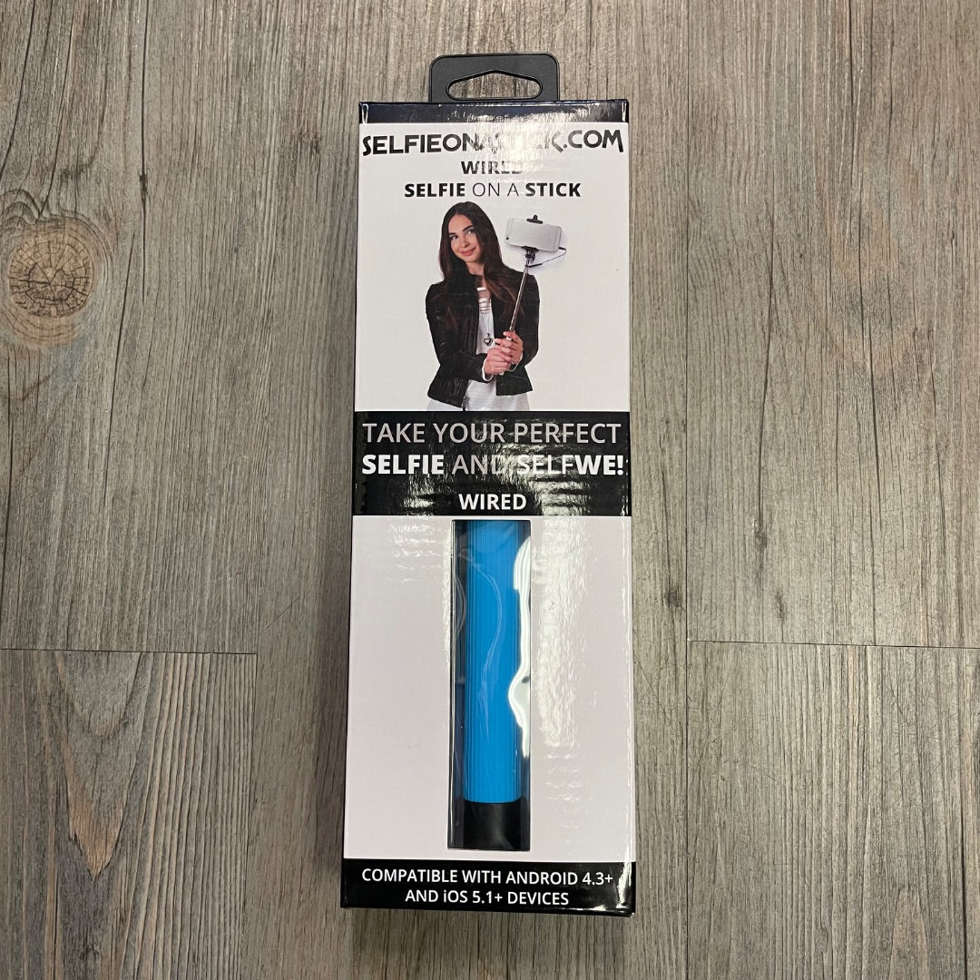 Blue Selfieonastick Wired Selfie On A Stick, NEW