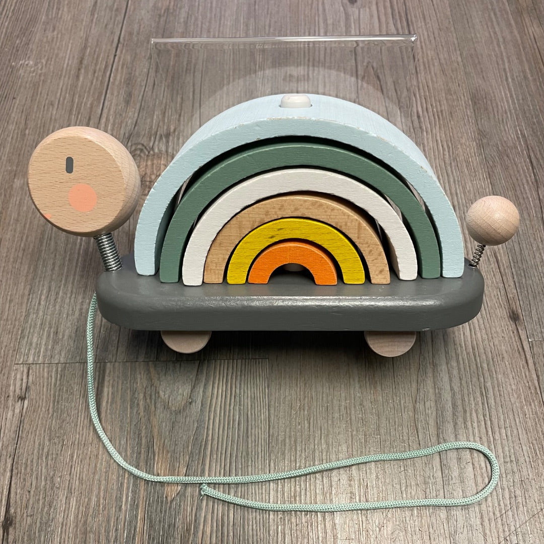 Multi Colour Janod Sweet Cocoon Rainbow Turtle, 18M