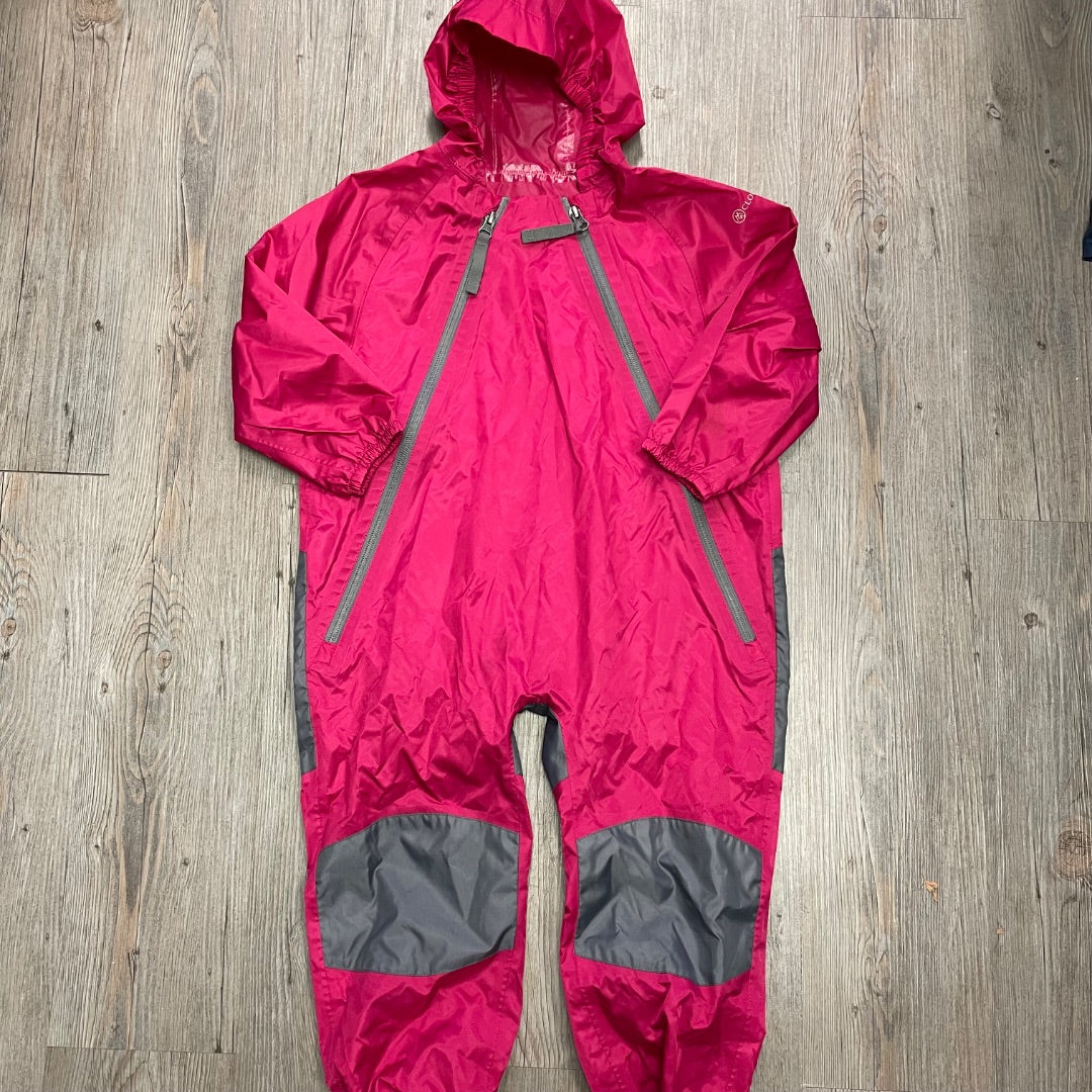 Fuchsia Cloudveil Rain Suit, 3Y