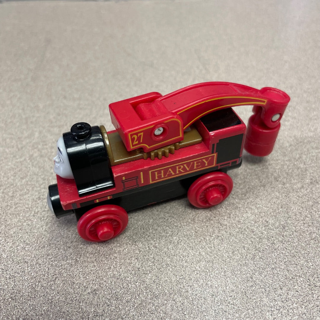 Red Wooden Train Harvey, Pre-owned