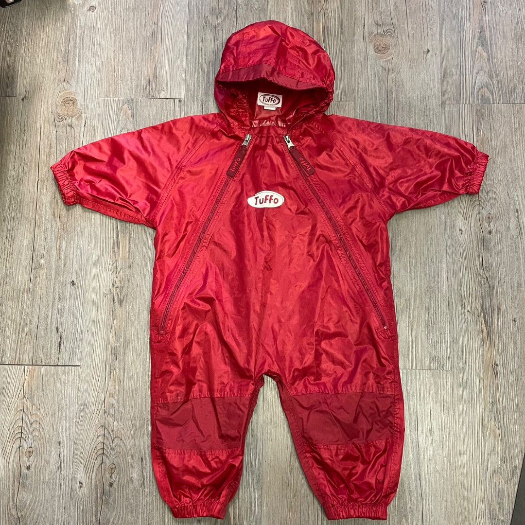 Red Tuffo One Piece Rain Suit, 12M