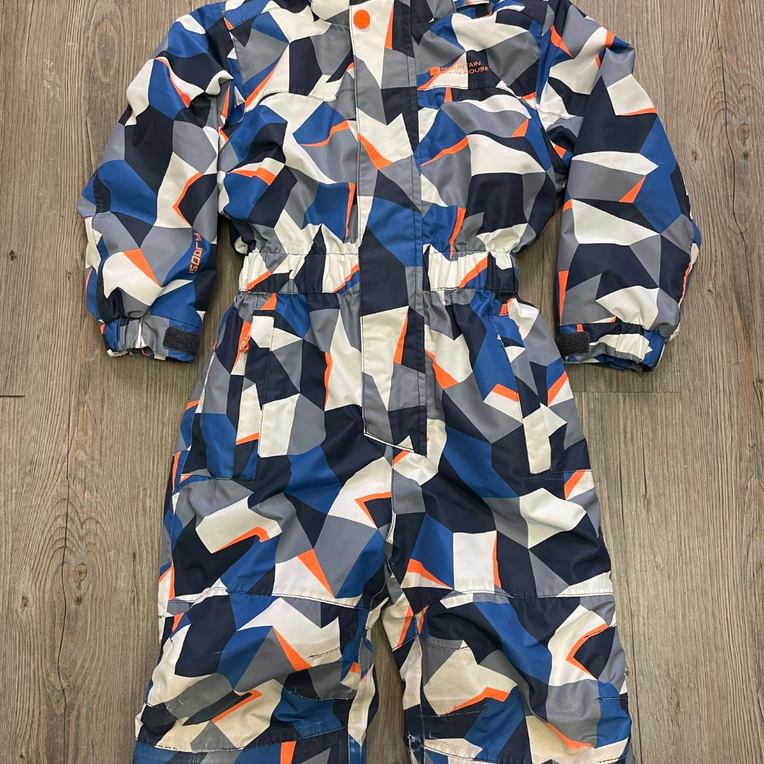Blu/Grey/Orange Mountain Warehouse One Piece Snowsuit, 3-4Y