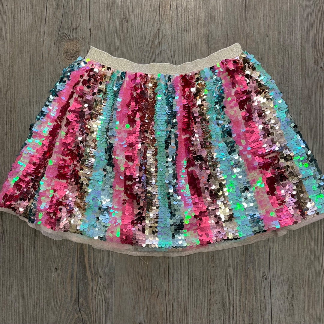 Rainbow H&M Sequins Skirt, 6-7Y