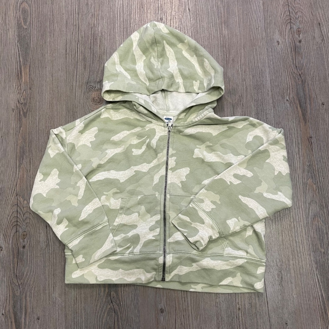 Camo Old Navy Cropped Zip Hoodie, 6-7Y