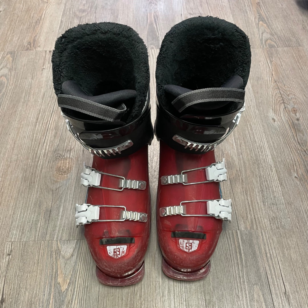 Red/Green Solomon Boots & Head Skis Ski Boots & Skis Set