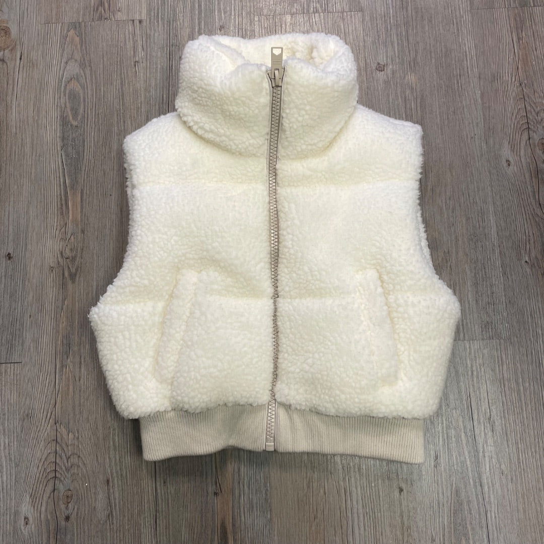 Ivory Garage Sherpa Vest, 12Y+