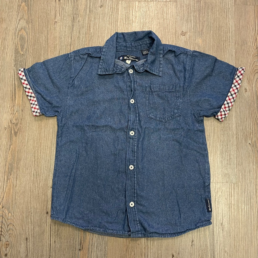 Blue Ben Sherman SSL Shirt, 7Y