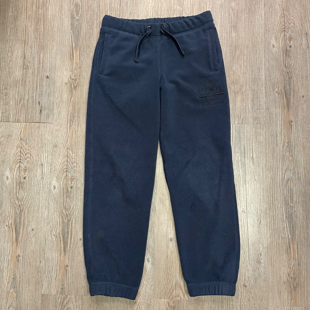 Navy Roots Fleece Jogger Pants, 7Y