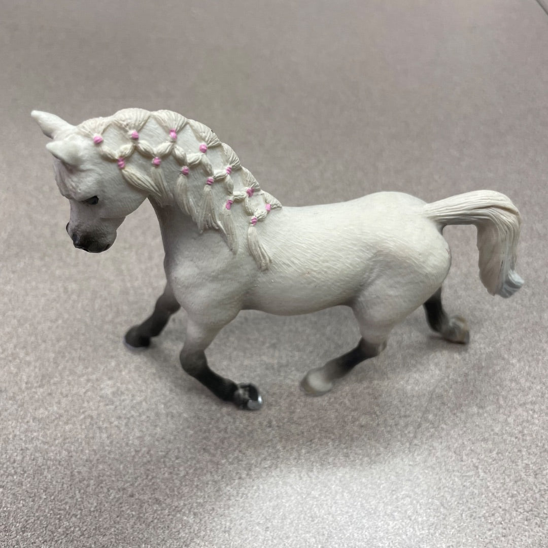 White Scheich Horse Figurine, 5 Inch