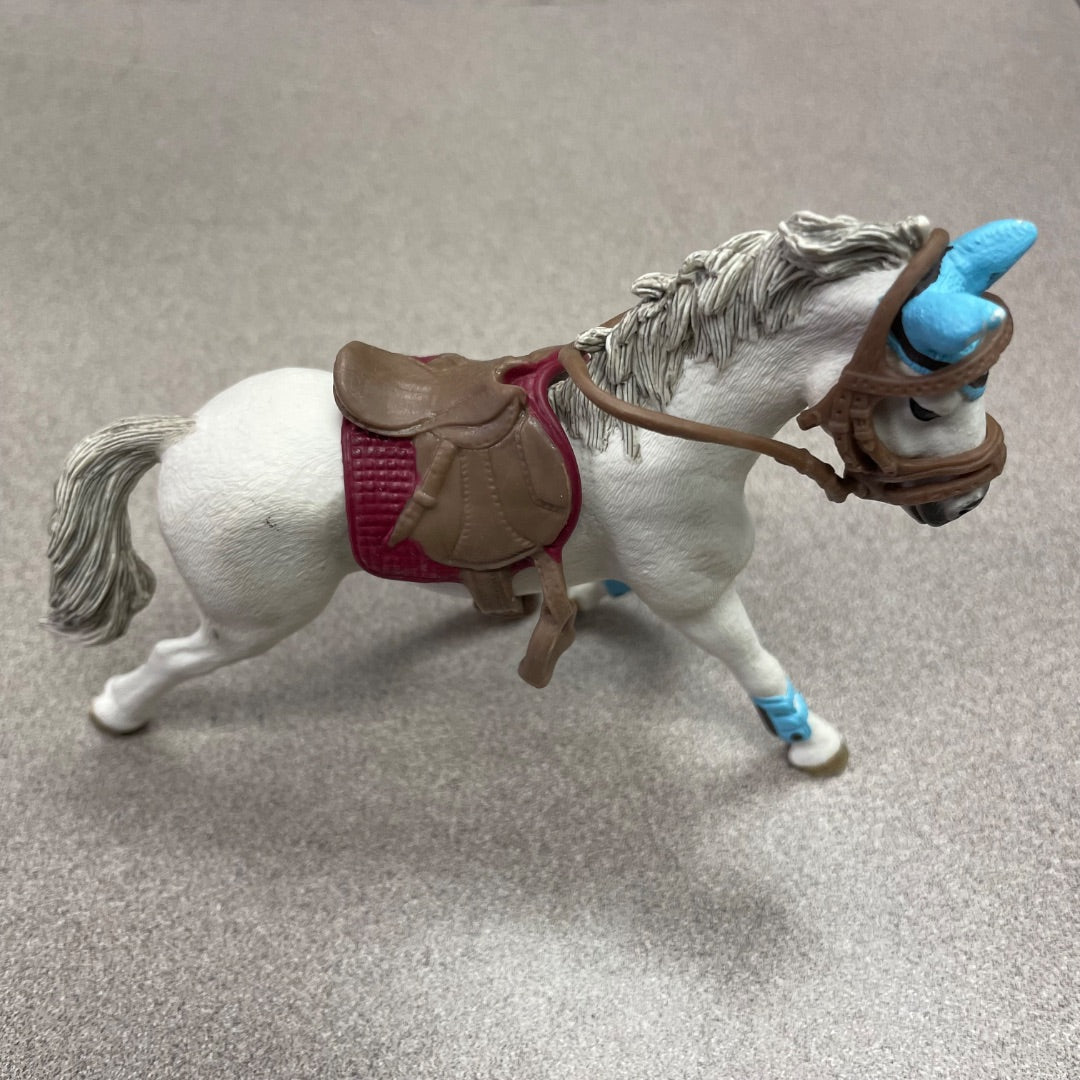 White Schleich Horse Figurine, 5 inch