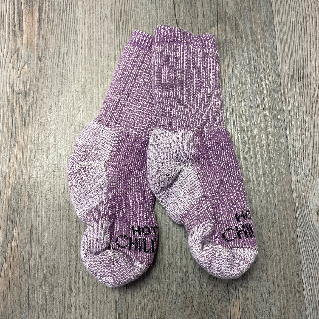 Purple Hot Chillys Winter Socks, 2-4T