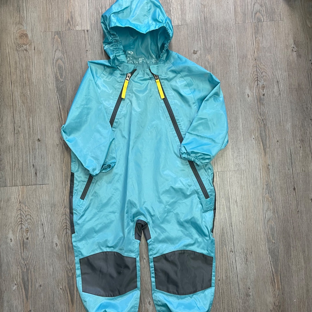 Blue Cloudveil Rain Suit, 3Y