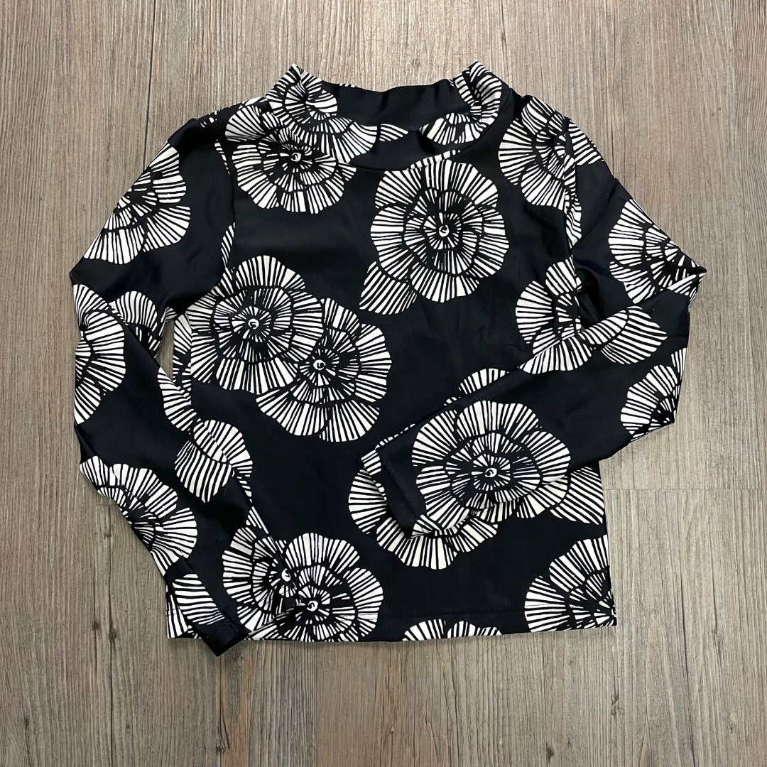 Black White Carters Rashguard LS, 6Y