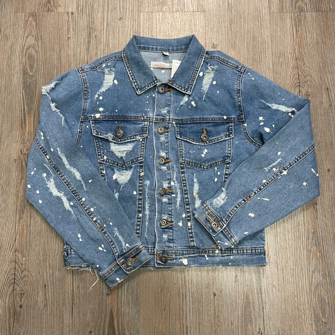 Blue Vintage Havana Soft Distressed Jean Jacket Large