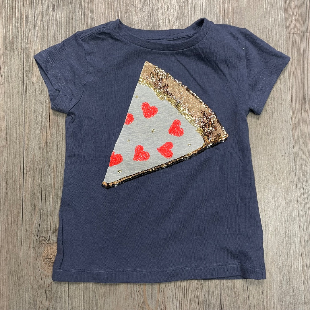 Navy, Gold Sequin Crewcuts T- Shirt, 4-5Y
