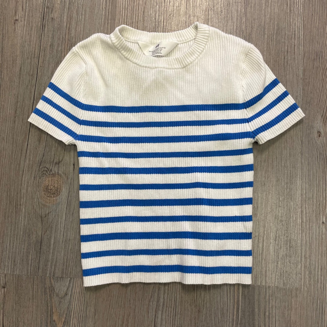 Blue Stripe H&M Knit Tee, 10-12Y