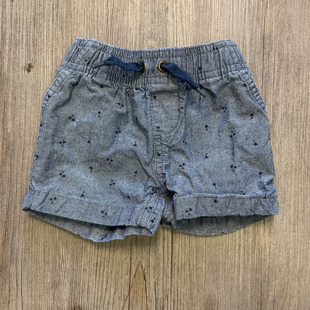 Blue George Baby Shorts, 3-6M