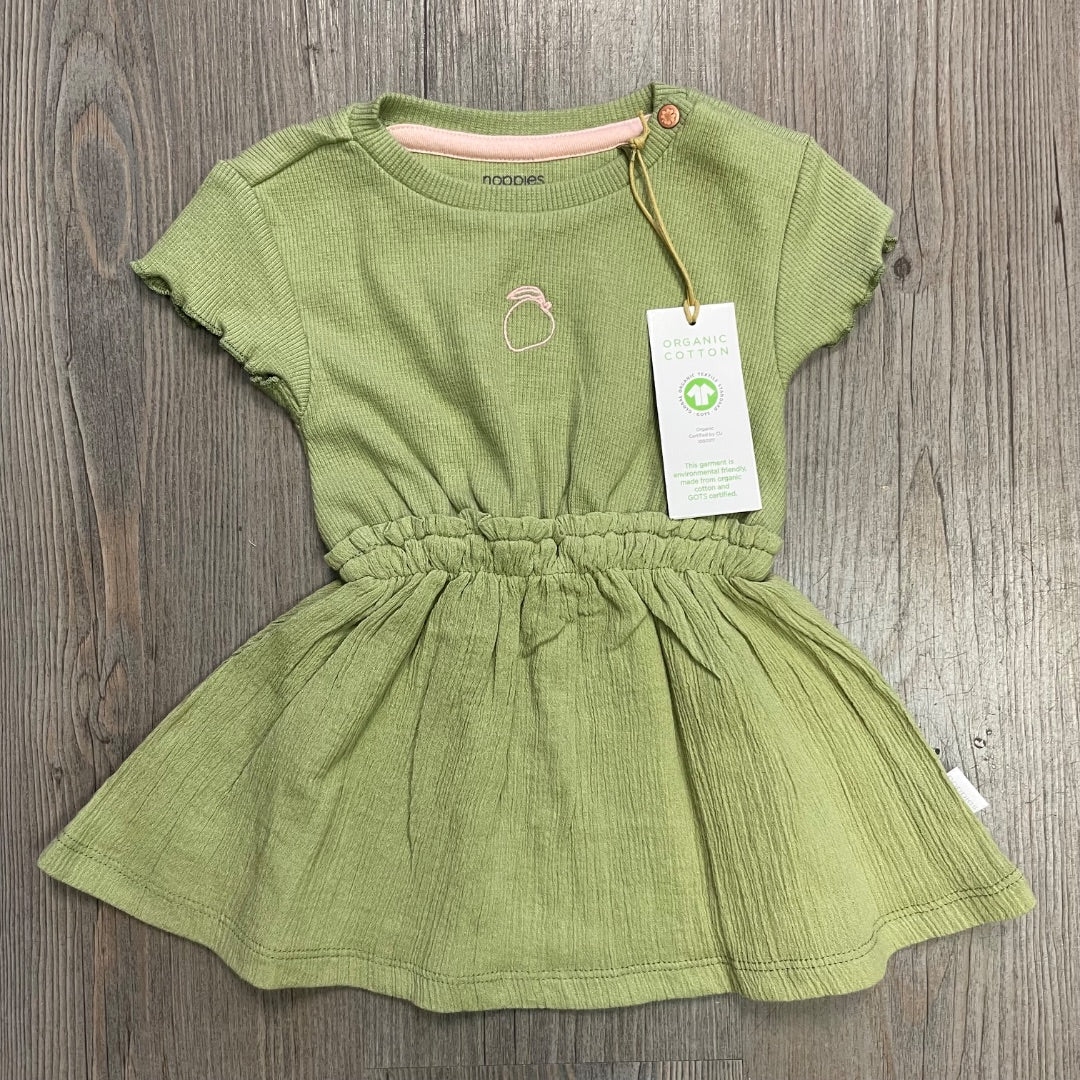 Sage Noppies Baby Organic Dress Monana Short, 1-2M