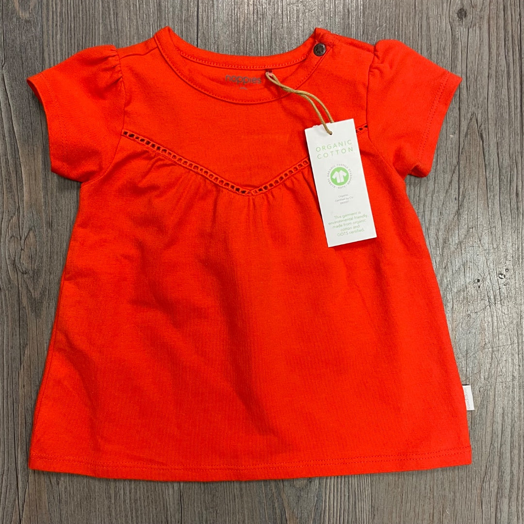 Orange Noppies Baby Organic Dress Mariposa Short Sleeve, 1-2M