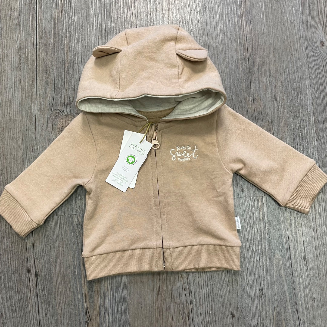 Sesame Noppies Unisex Hooded Cardigan Osage LS, 1-2M