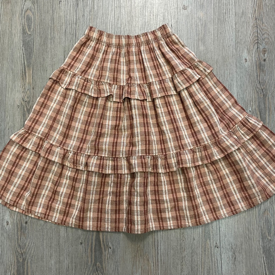 Autumn Plaid Rylee+ Cru Ruffled Skirt, 4-5Y