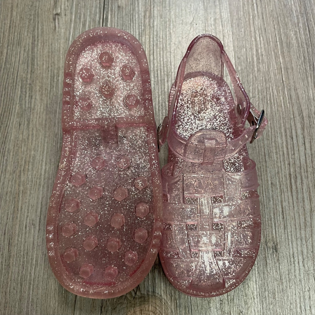 Pink Gap Jelly Glitter Sandals, 8T