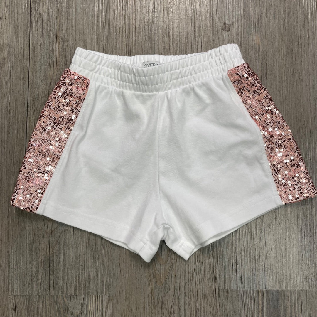 Rosegold Sequin Shorts, 7-8Y