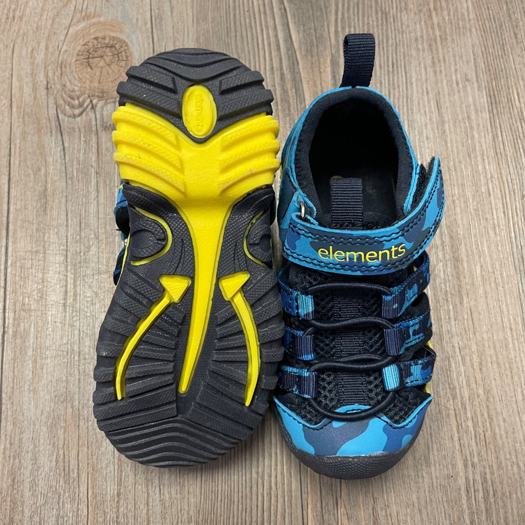Blue Camo Elements Sandals, 6-7T
