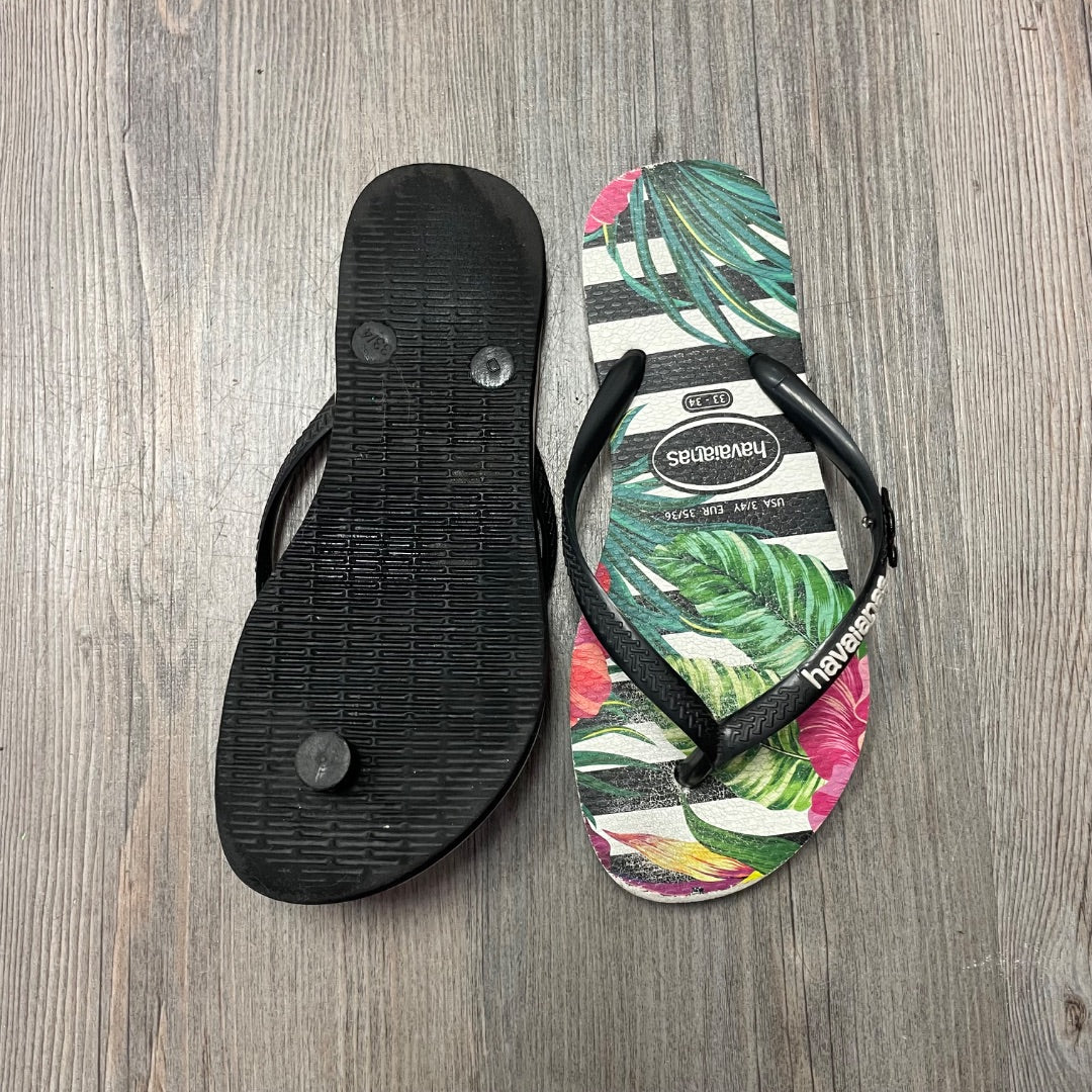 Floral Havaianas Flip Flop, 3-4Y