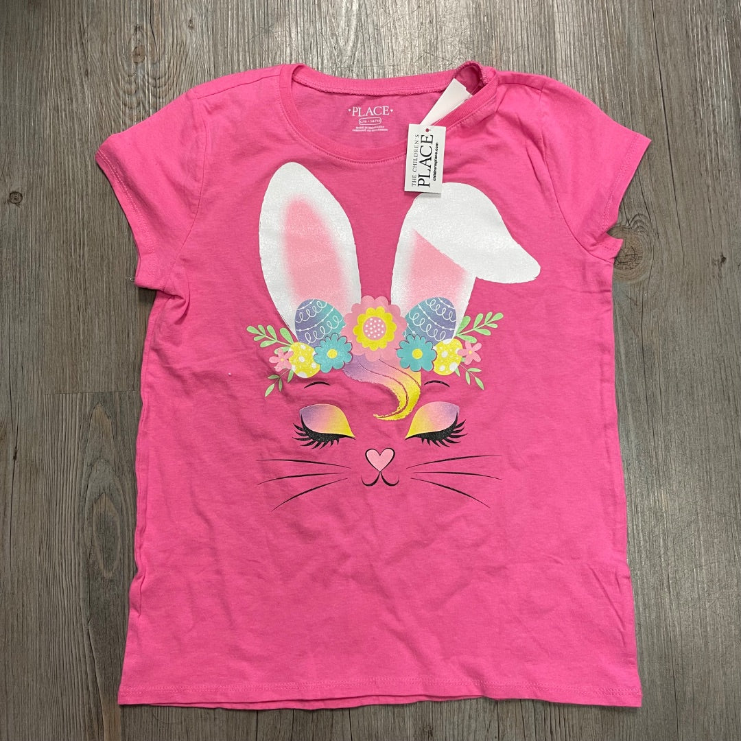 Pink Bunny Print Childrens Place NEW T- Shirt, 10-12Y