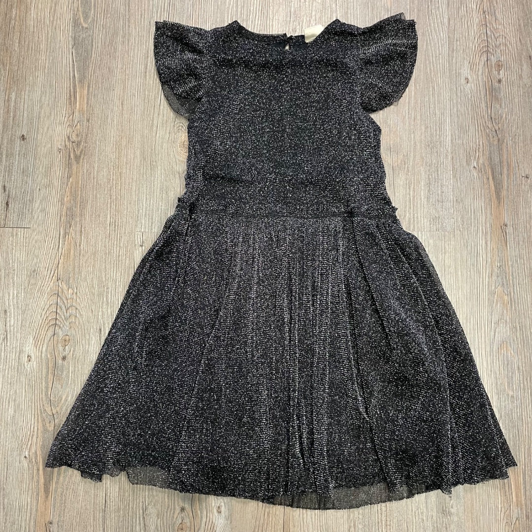 Black Zara Lined Glitter Dress, 8Y