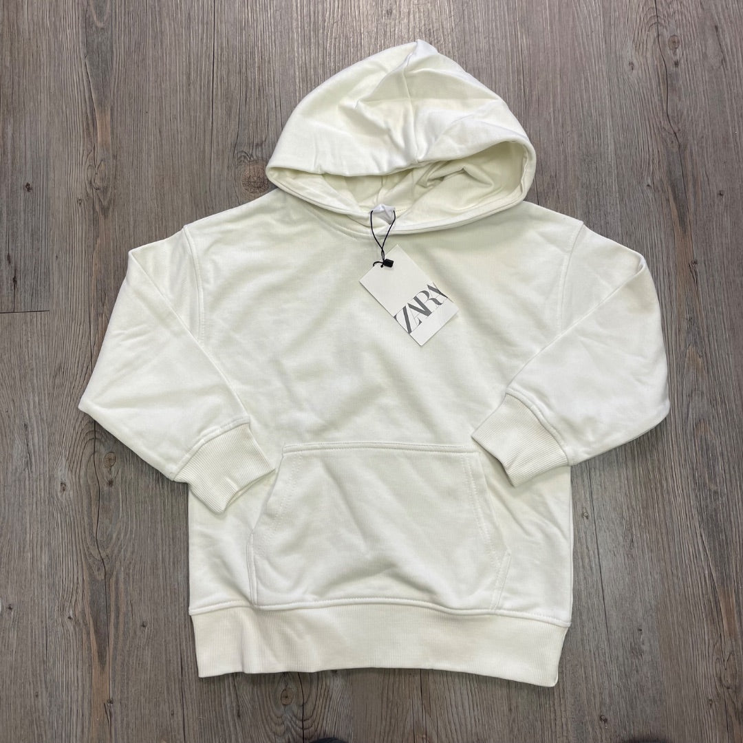Ivory Zara NEW,Pullover Hoodie, 6Y