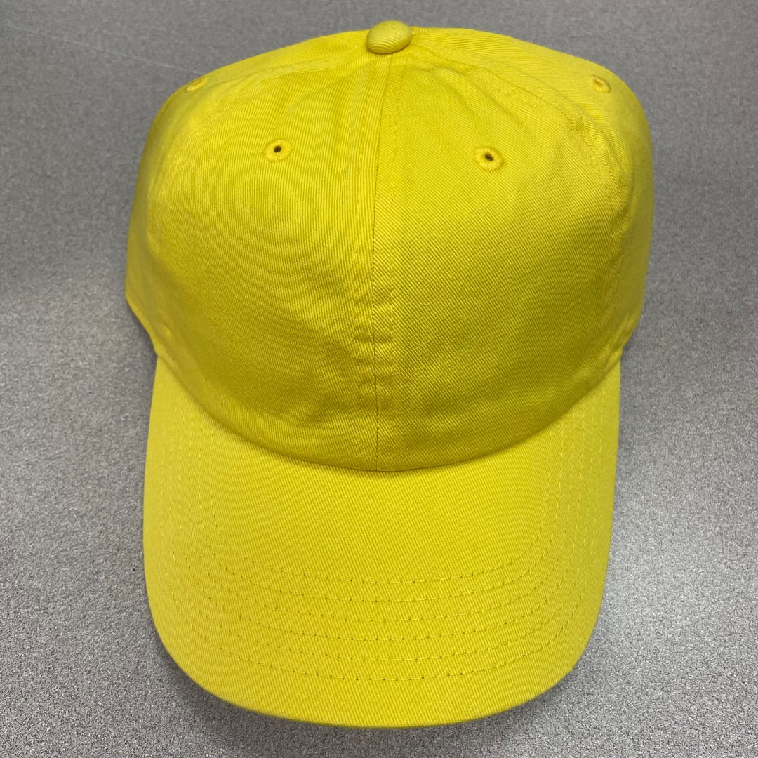 Yellow Baseball Cap Adjustable Strap, One Size