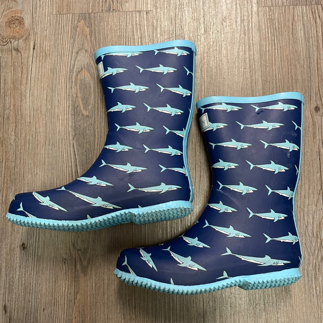 Blue Shark Hatley Rain Boots, 1Y