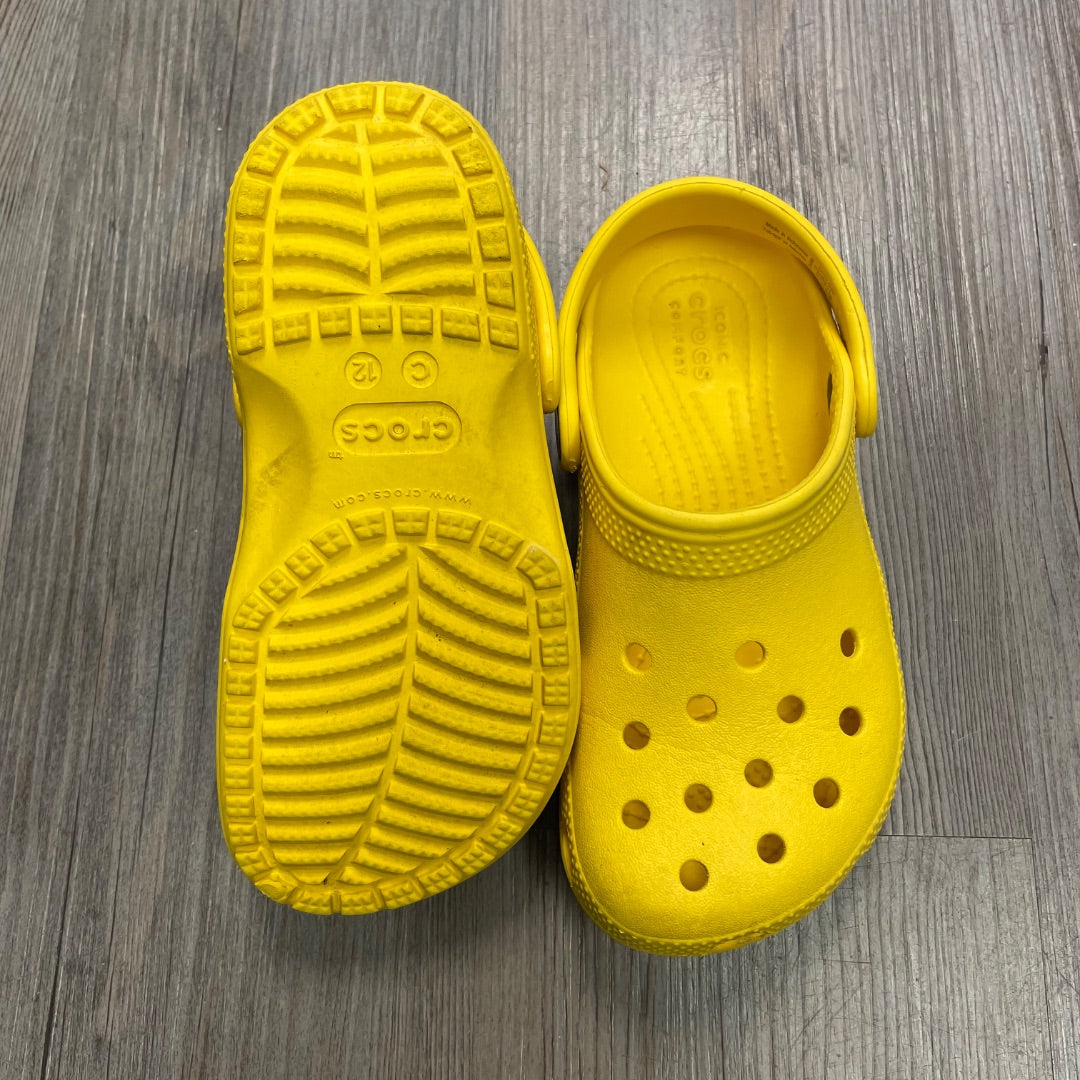 Yellow Crocs Sandals Clog, 12Y