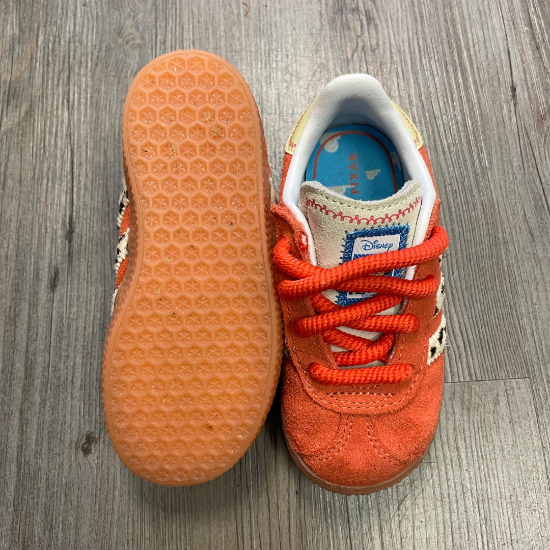 Orange Adidas Suede Sneaker, 7.5Y