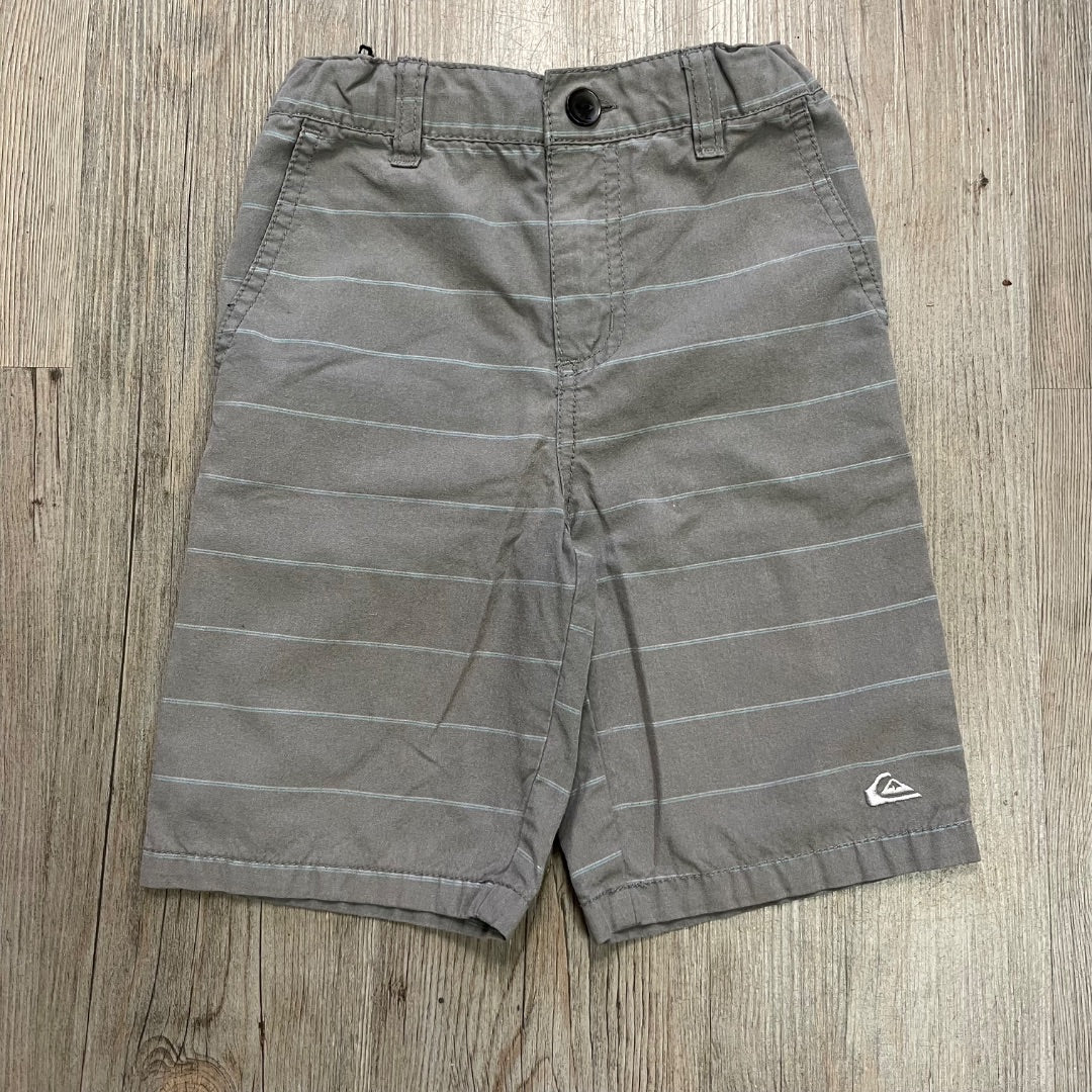 Grey Quik Silver Adjustable Waist Shorts, 6Y