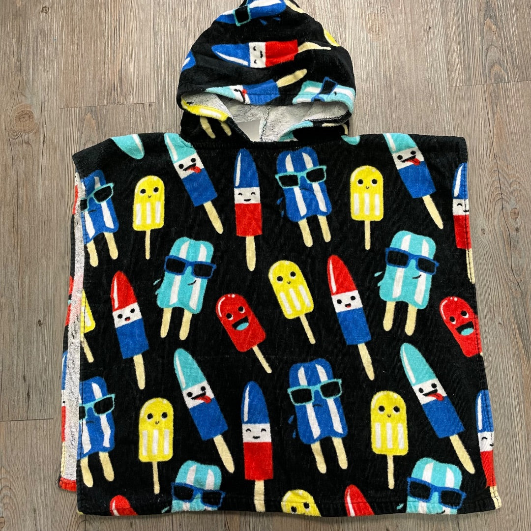 Popsicle Print Hooded Towel, 7-8Y