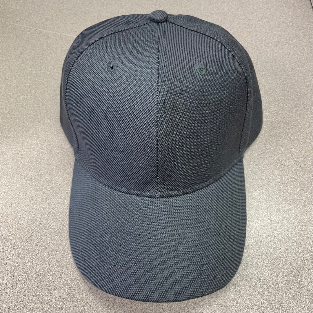 Grey Baseball Cap Velcro Strap, One Size