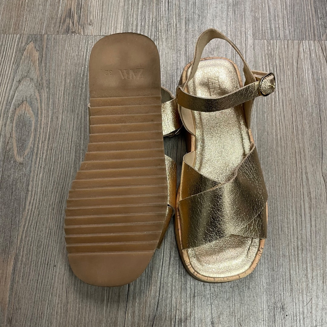 Gold Zara Sandals, 13-1Y