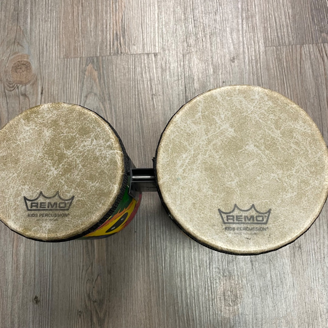 Multi Colour Remo Kids Percussion Bongo, Pre-owned