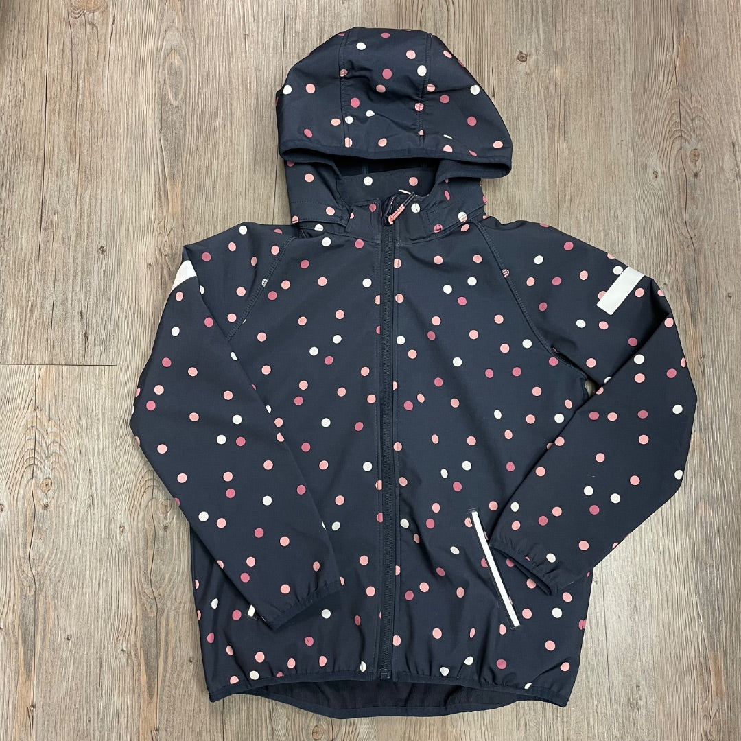 Navy Polka Dot H&M Rain Jacket, 10Y