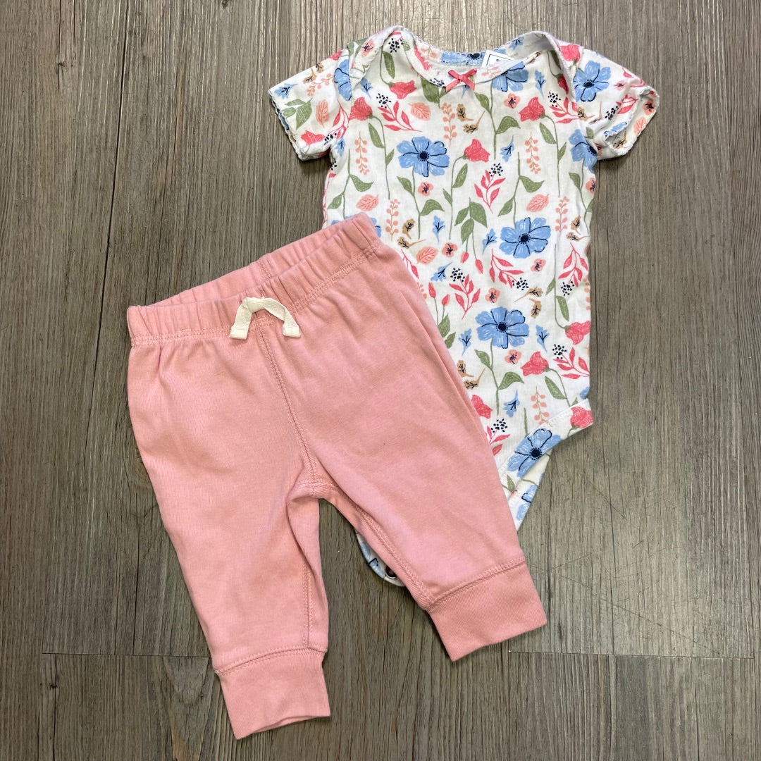 Floral Carters SSL Onesie Set, 0-3M